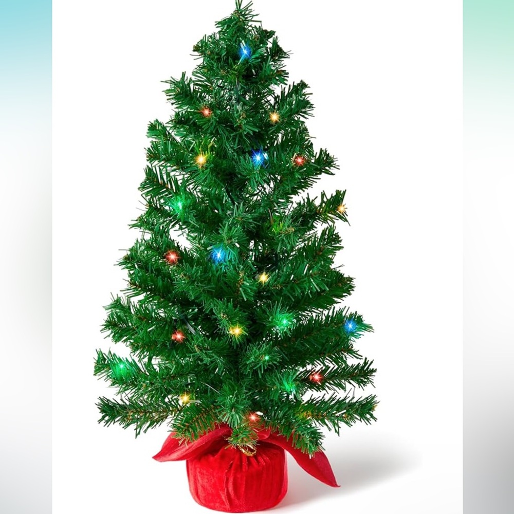 24” Christmas tree with lights